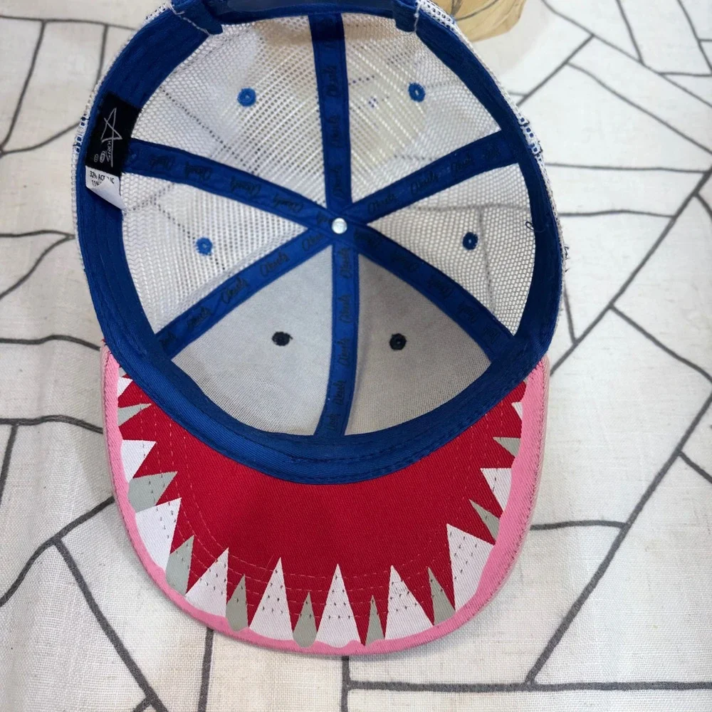 Aksels Trucker Hat OSFM Blue Shark Snapback Mesh Back Baseball Cap
